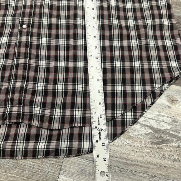 Vintage 90s Ely Cattleman Mens 2XL Plaid Pearl Snap Button Up Western Shirt EUC‎ - Picture 6 of 7